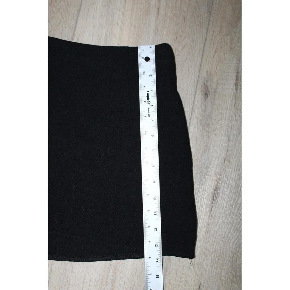 Princess Polly Black Linen Blend Mini Skirt High Waisted Size US 2 US2/AU6/EU34